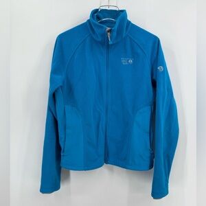 Mountain Hardwear Principia Full Zip Hood Blue Softshell Jacket - Women’s Medium